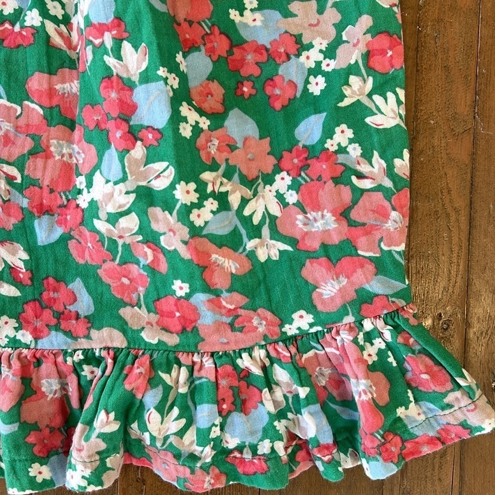 Joules Lucia green floral smocked midi sundress - Picture 2 of 6